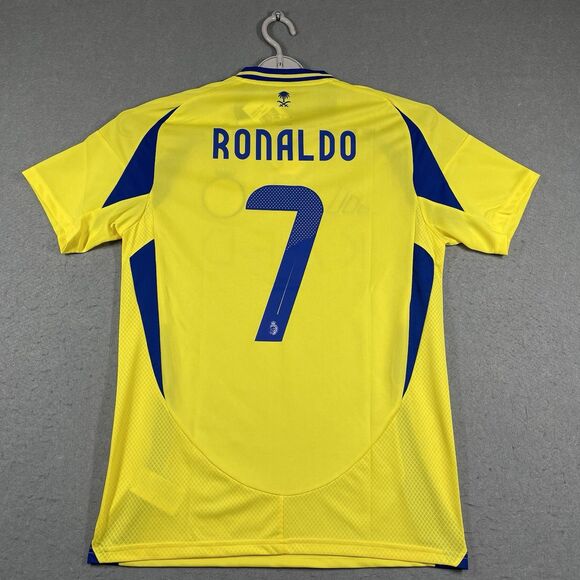 Cristiano Ronaldo Jersey Al Nassr XXL 2XL Yellow Home Kit 2024 Soccer Football - Picture 7 of 12